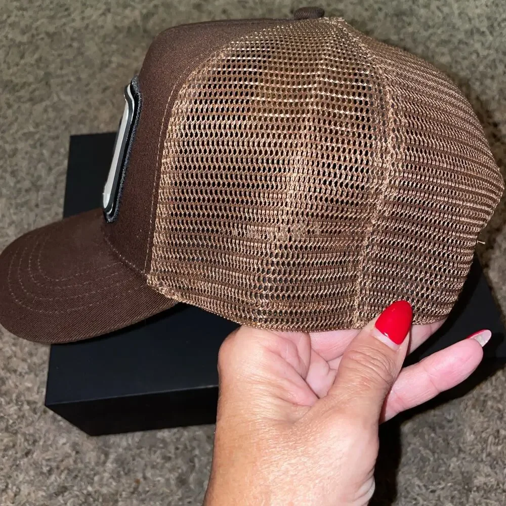 John Hatter Co Hat Cap Snap Back Mesh Trucker Brown Legend Baseball Snap Back